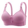 Plus Size Lace Wireless Push-Up Bra: Breathable, Comfortable Support for Mid-Aged Women