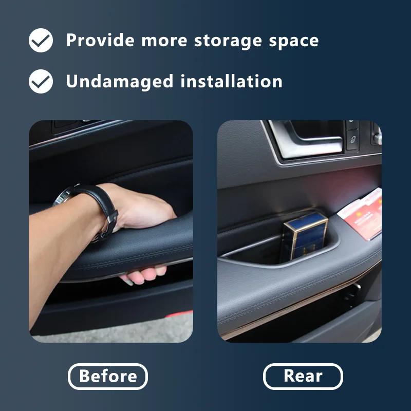 Interior Door Handle Storage Box For Mercedes Benz E Class W212 2010-2015 Container Holder Tray Accessories Car Styling