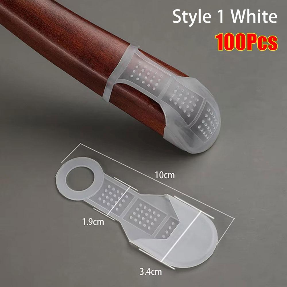 100Pcs Pad Mat Hanger Strip Transparent Anti-slip Gasket New Clothes Hanger Anti-slip Pad
