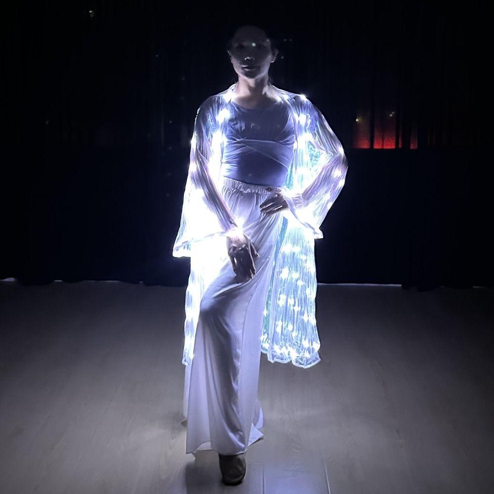 Stage Performance Light Up Cardigan Polyester Sheer Cover Up New Luminous Dance Costume