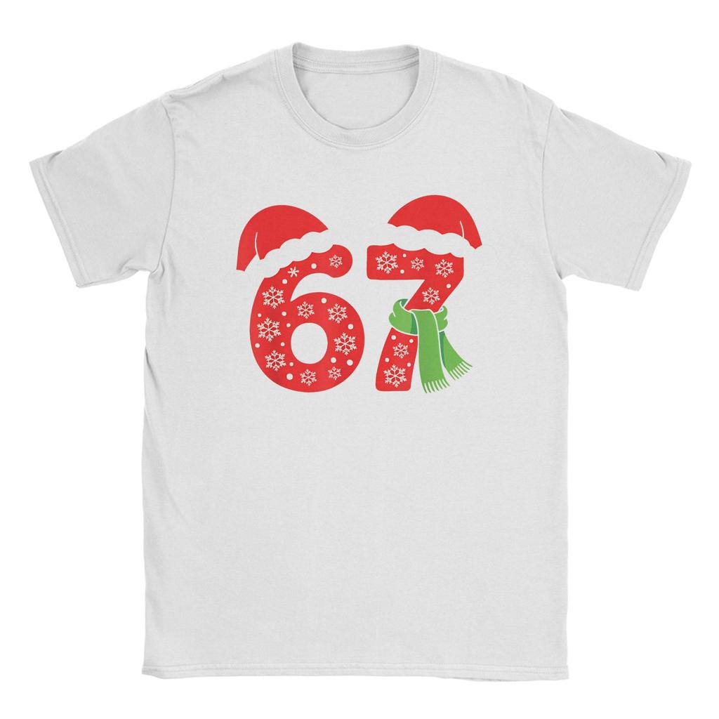 Graphic Printed 67 Christmas Six Seven Snow Brainrot Meme Kids Teens Boys T Shirt For Unisex Pure Cotton Tee Shirt Short Sleeve
