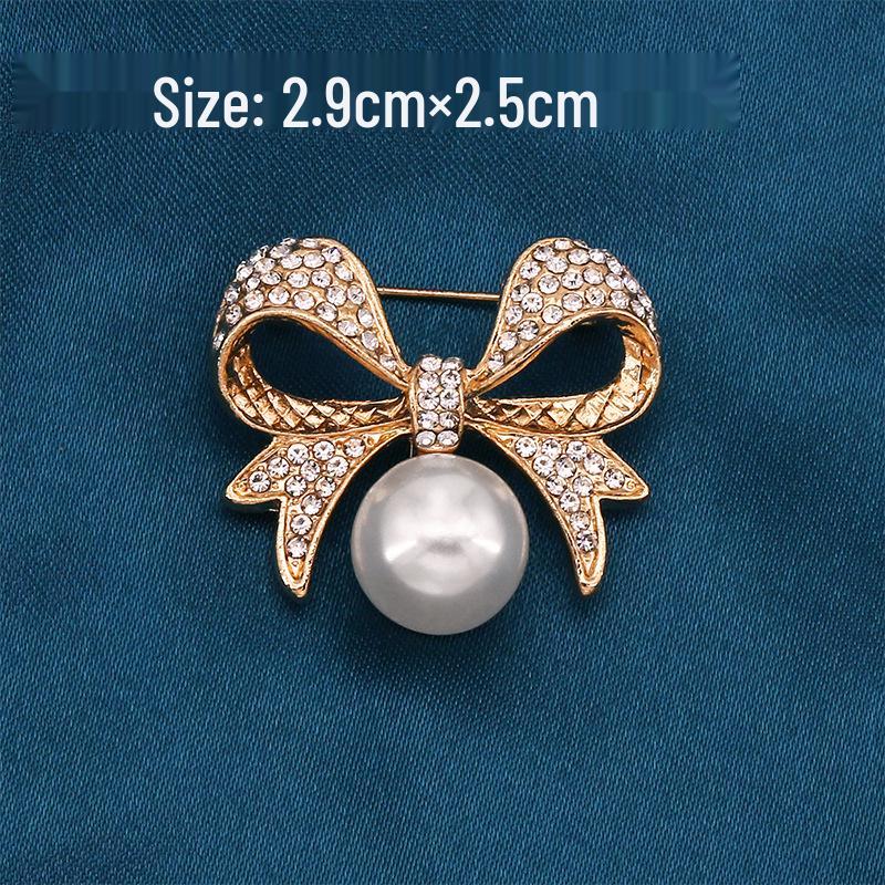 Elegante Broche de Borboleta de Pérola: Broche Versátil Anti-exposição para Vestuário Feminino da Moda