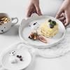 Cute Animal Bowl Cake Dish Large Salad Soup Pasta Bowl Coffee Mug Milk Cup Ceramic White Dinner Plates Set Cute Dishes Set Korea
