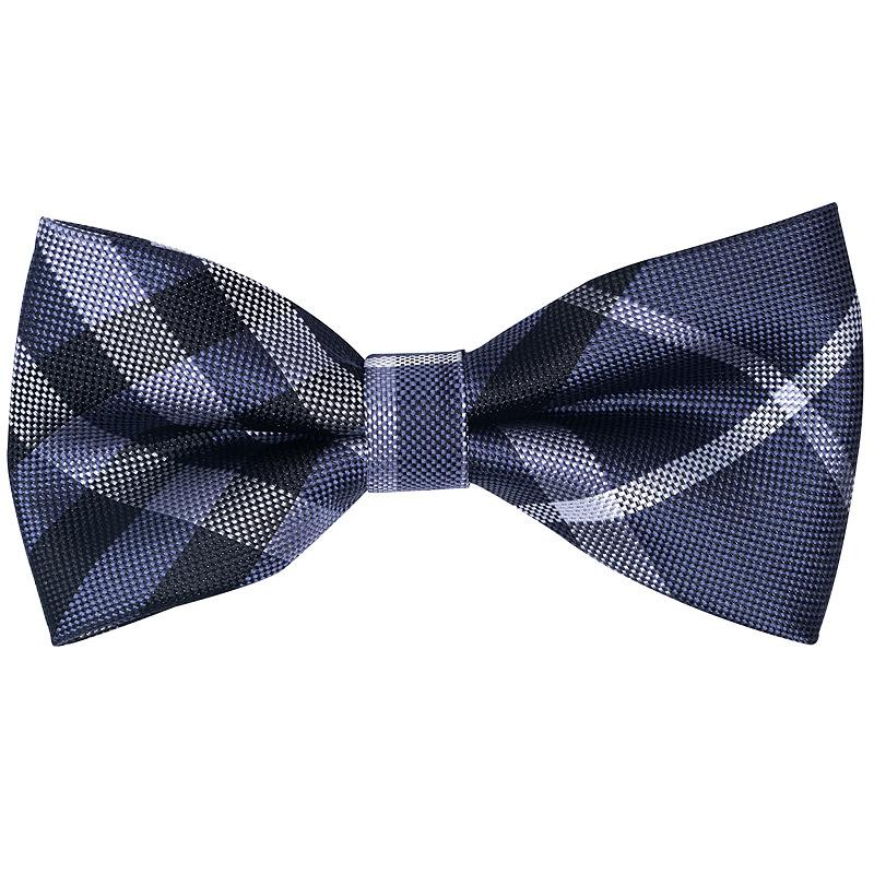 New Men'S Bow Business Wedding Party Bow Tie Solid Color Stripe Men'S Wedding