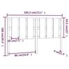 VidaXL Tête de lit Blanc 185,5x4x100 cm Bois massif de pin 818006
