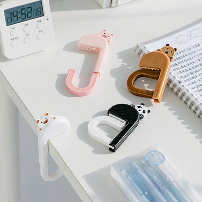 Travel Portable Plastic Bag Cute Animal Hook For Hanging Decorative Table Purse Bag Hooks Wall Hanger Holder Handbag Hanger
