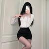 Domila Sexy Secretary Uniform Suit Seduction Hips Passion Nightclub Female White Collar Pure Desire Cosplay