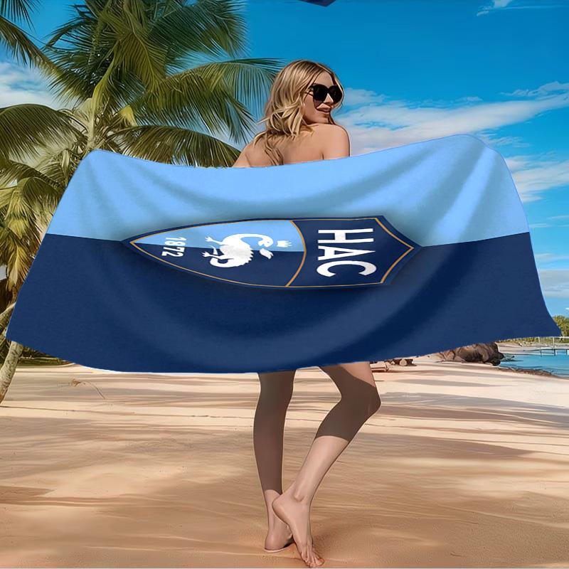 Le Havre Crest Heritage Beach Towel Microfiber Beach Towel, Lightweight and Quick-Dry, for Summer Travel, Swimming Pool Fan Birthday Gift