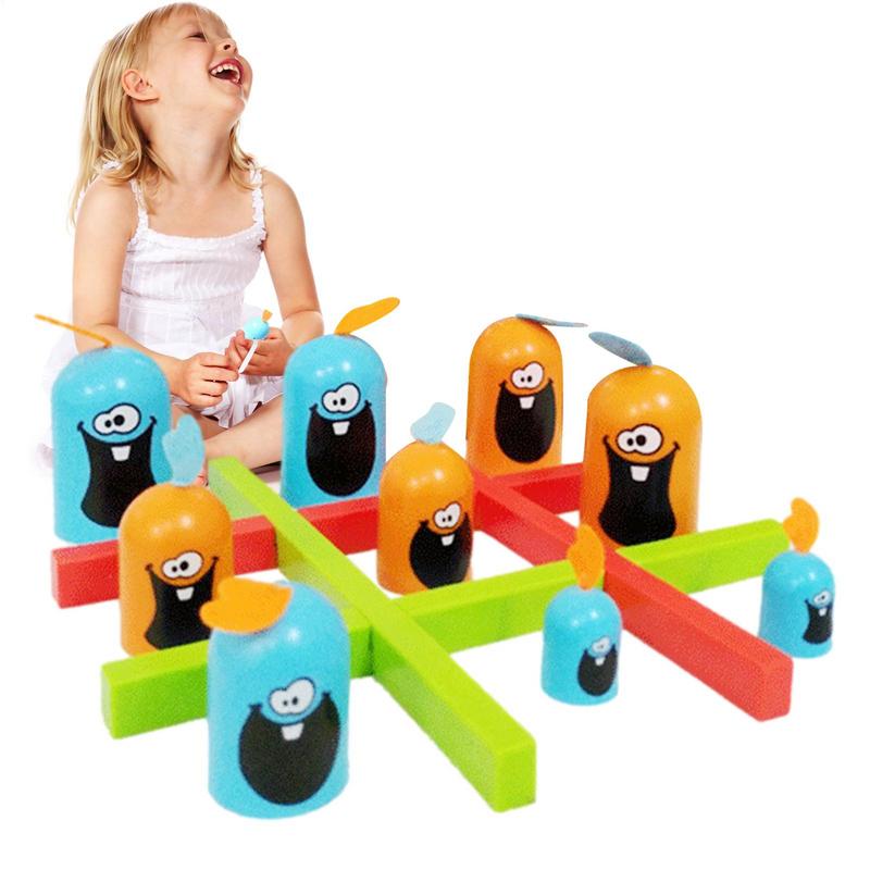 Tic TacToe Big Eat Small Gobble Board Game Parent-Child Interactive Educational Toys For Kids Christmas Gifts Tic TacToe Game