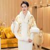 Stola a mantella in pelliccia da sposa invernale - Cardigan bianco per matrimonio o damigella d'onore.
