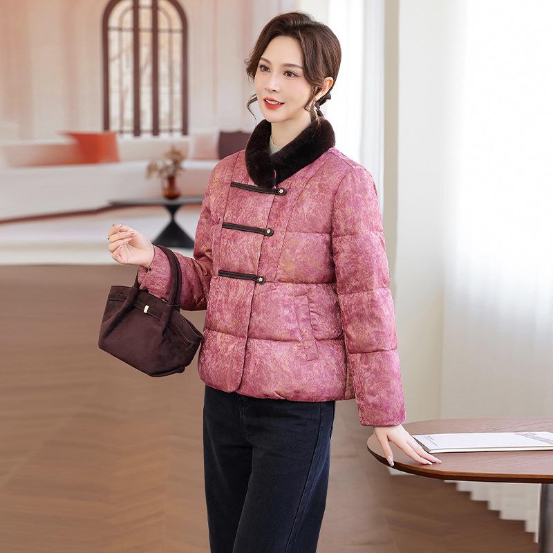 2025 Winter Warm Down Jacket for Middle-Aged & Elderly Women - Thick, Fashionable, Versatile Chinese Style