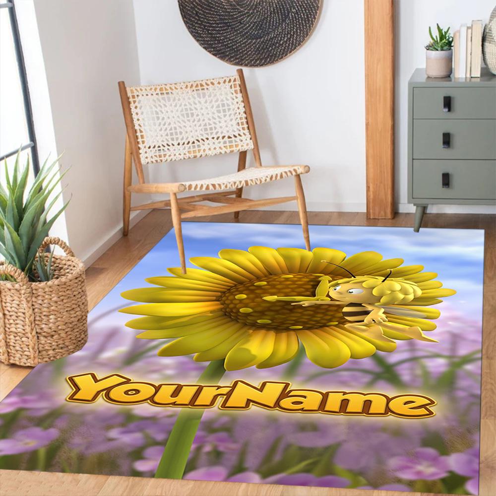 Biene Maja Customize Text Carpet Suitable for Dining Room Outdoor Game Room Decorate room Antislip Carpet Decorate Offices Spiritual Gift