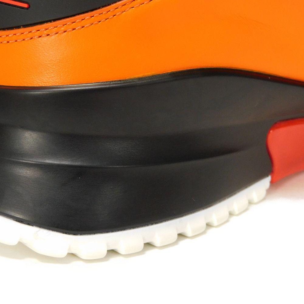 Used 12564 Zigzag Line 7896 6 Metallic Gradient Mesh Low-Top 9.8" LV Logo Orange Men's from Japan AUTHENTIC