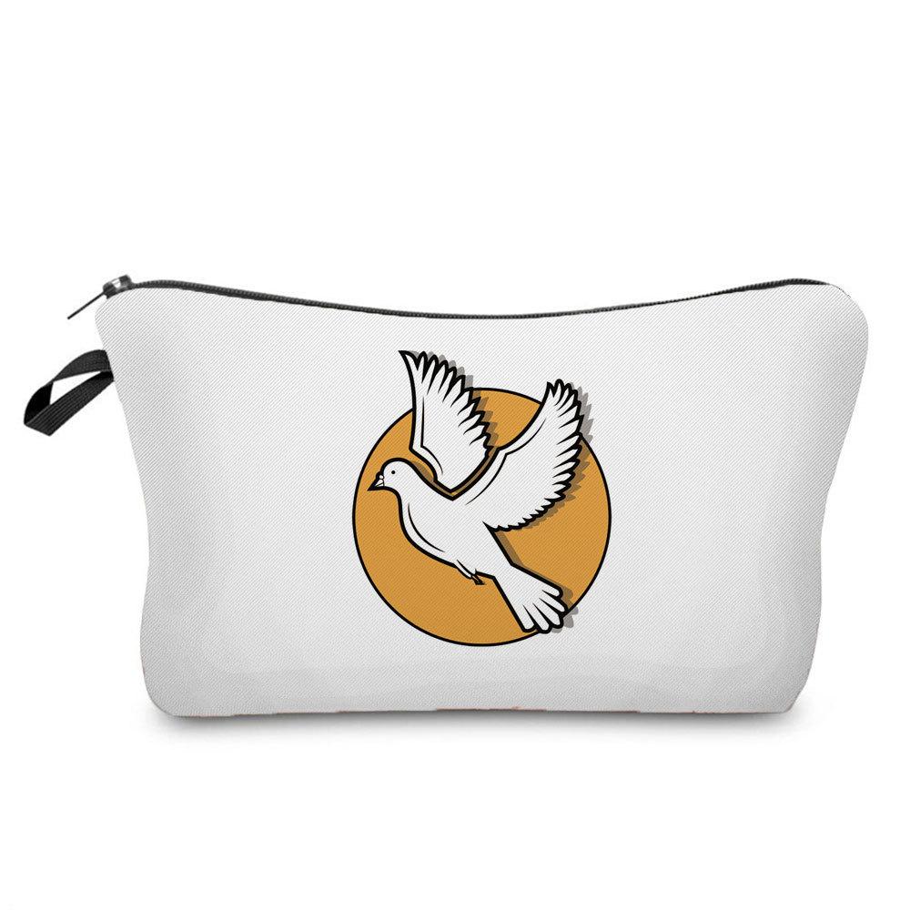 Women Peace Dove Print Cosmetic Bag Toiletries Organize Travel Storage Case 6369
