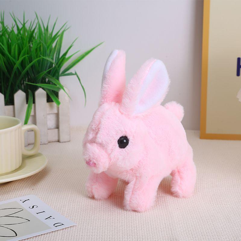 Electric Bunny Doll Plush Simulation Cute Rabbit Interactive Toys Walking Dolls Children's Accompany Birthday Gift