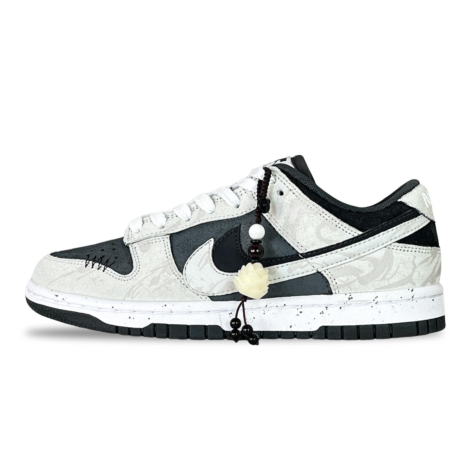 

Nike Dunk Ink Lotus Slip Resistant Abrasion Resistant Low top Skateboard Shoes Unisex Black HV1800-101(Team257-) 36.5