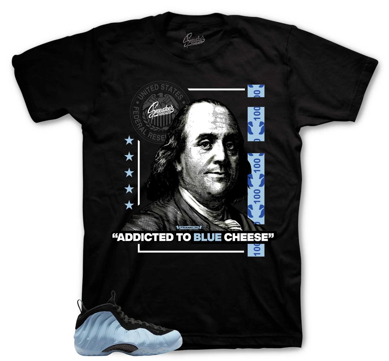 Sneaker Tees To Match Foamposite Psychic Blue Sneakers - Blue Cheese Shirts XXXL