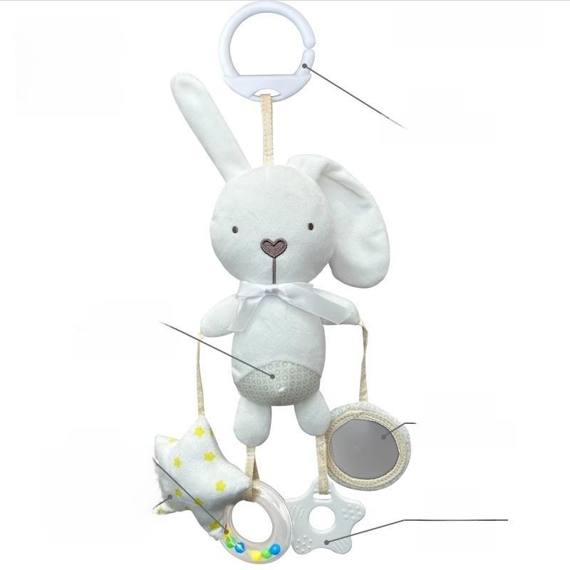 Infant Car Seat Hanging Toy With Plush Material And Interactive Sound For Newborns
