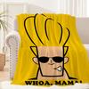 Cartoon J-Johnny B-Bravo Blanket Plush Nap Sofa rug for Living Room Warm Office Bedroom Birthday Home Travel Kid Gifts