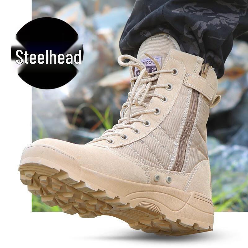 Men s Steel-Toe Combat  Outdoor Boots 38-45