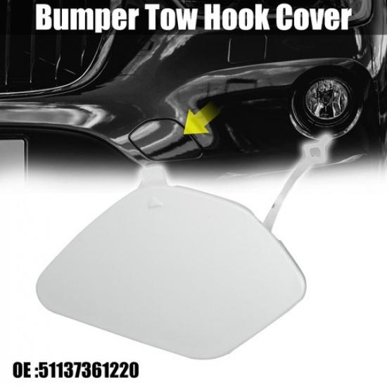 Car Front Bumper Tow Hook Cover 51137361220 for BMW F48 2016-2018 Pearl White