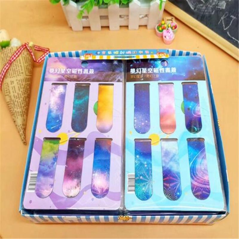 12 szt. Zakładka magnetyczna Różne wzory gwiaździstego nieba Znakomity wygląd Lekki Przenośny