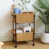 Multi-layer Mobile Cart Storage Rack Floor Standing for Living Room Bathroom Kitchen High Appearance Snack Organizer
