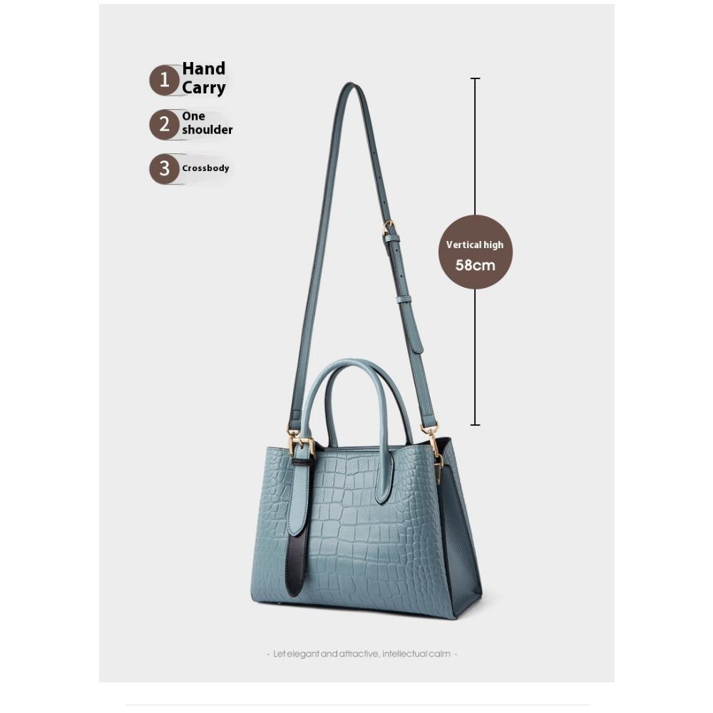 Leather Handbag Women's Large-capacity Women's Bag Trendy Atmosphere Messenger Commuter Women's Bag