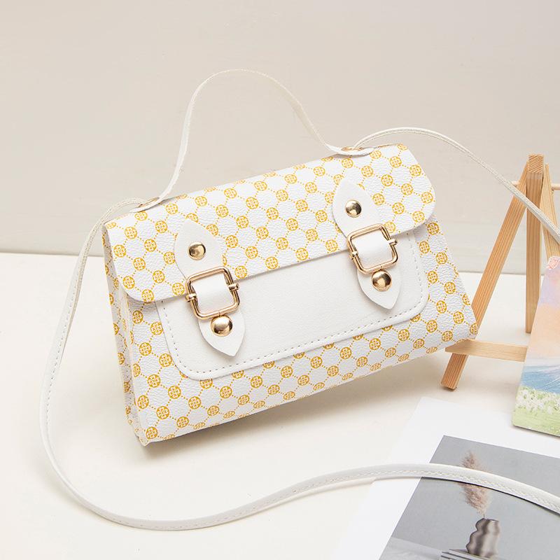 

Women s bag 2025 spring and summer new double buckle portable chain small square bag casual mobile phone bag one piece