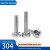 304 Stainless Steel Phillips Round Head Screw with Spring Washer
