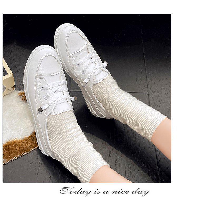 2025 Women's White Low-Cut Canvas Sneakers - Round Toe, Lace-Up, Flat Bottom Casual Shoes