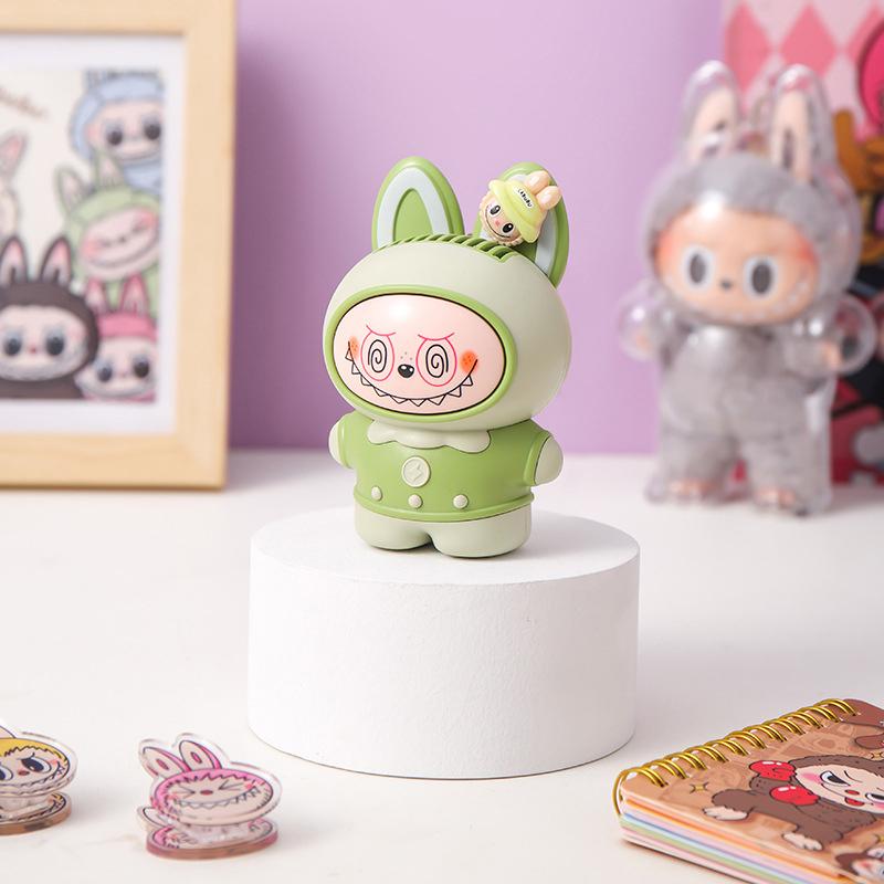 Cute Character Portable Bladeless Neck-Hanging Fan Cartoon Capybara Small Fan Outdoor Usb Charging Fan Students Summer Gifts