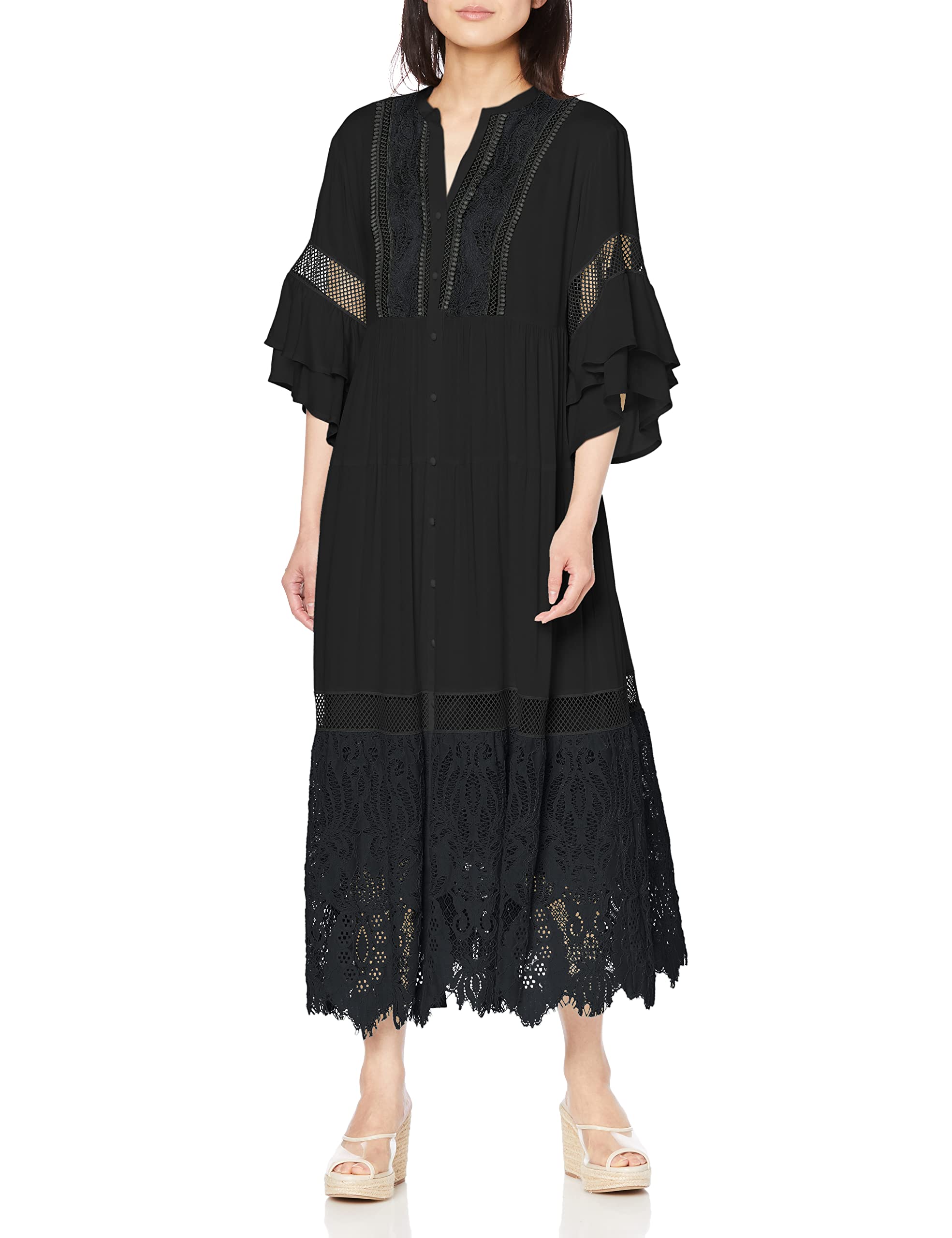 

2023SS Scalais Maxi Dress [Grace Continental] Women s чорний