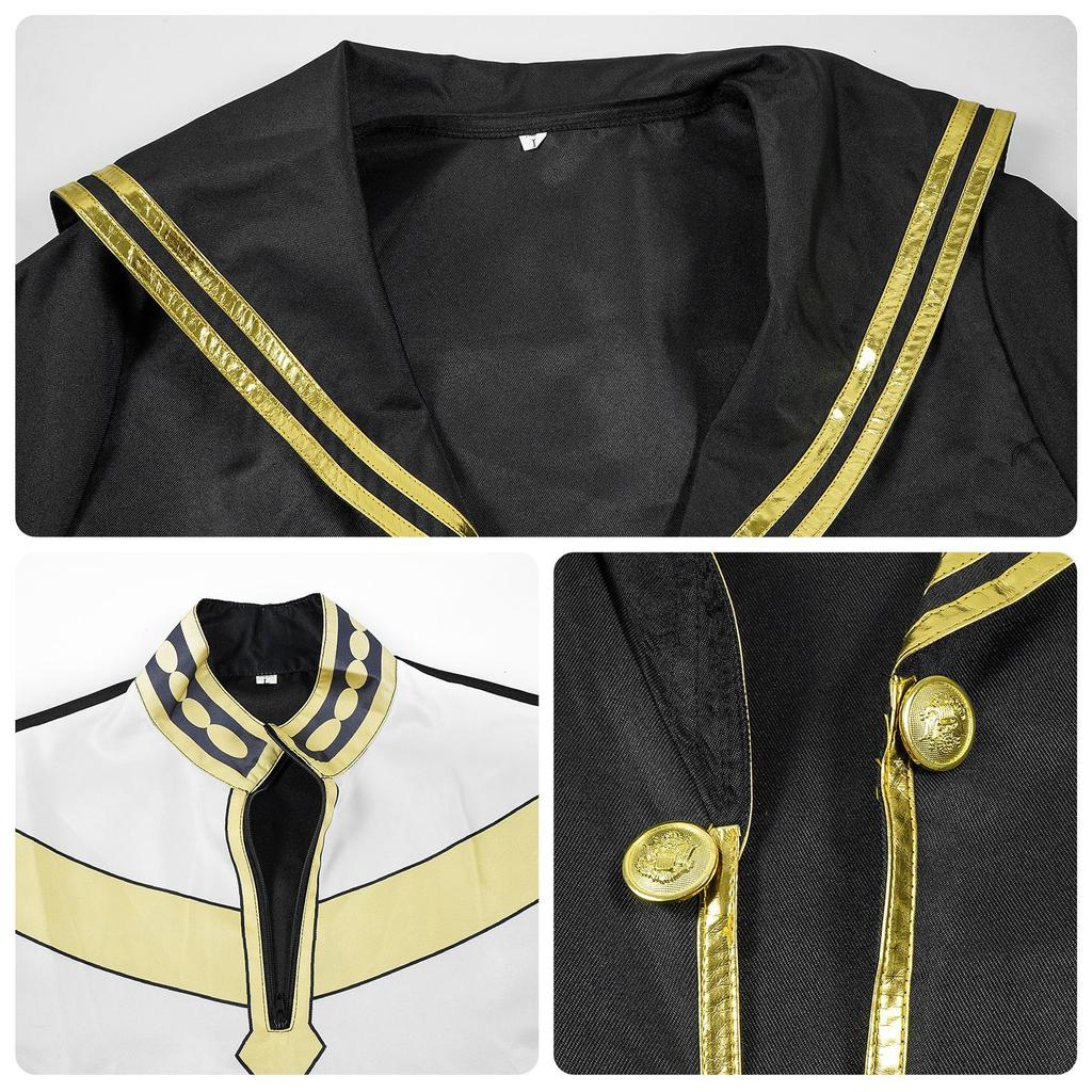 Anime Frieren At the Funeral Heiter Cosplay Costume Uniform Trench Full Set Fancy Outfit Top Coat Pants with Wig Halloween Carnival Party