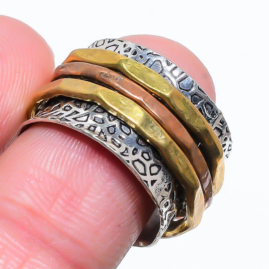 

Кольцо Natural Meditation Spinner из стерлингового серебра 925 пробы, размер 9,5 K0B89