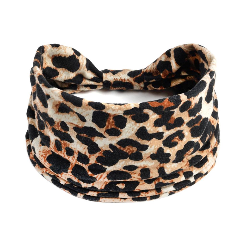 Geknotetes Stirnband mit Leoparden- und Zebra-Print – Sexy elastisches Sport-Stirnband für Damen