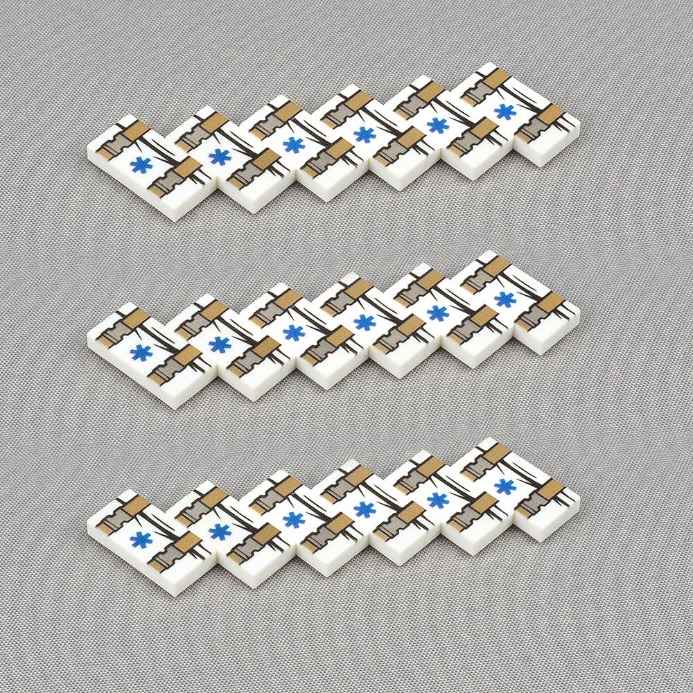 Non-Toxic Moc 10Pcs Printing Medical Star Fixed Bag Treatment 3069 Pattern Building Blocks Hospital Life Bricks Particle Toy Children Gift