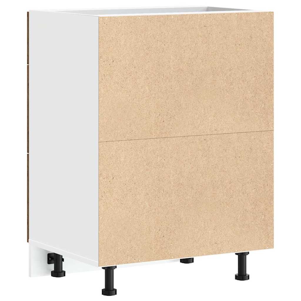Lyon Kitchen Base Cabinet Rustic Wood Look Particleboard