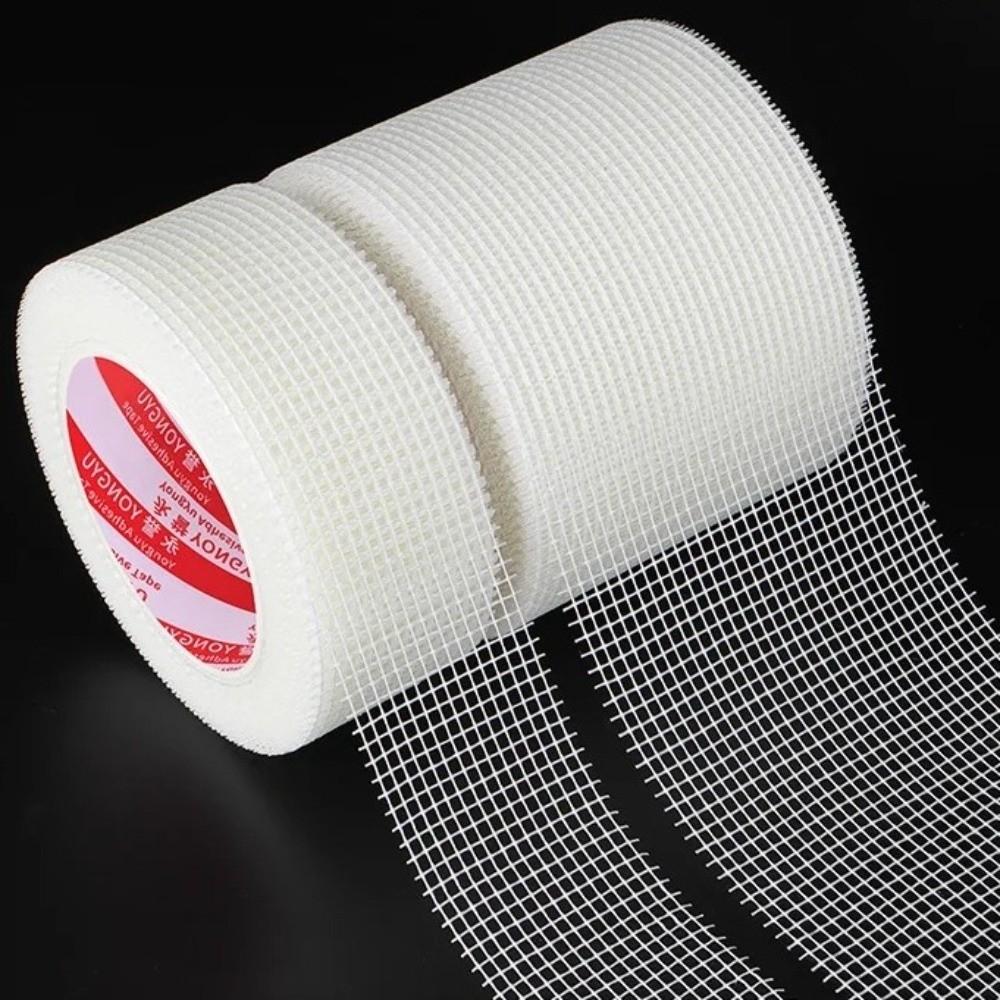 Self-Adhesive Drywall Joint Tape Alkali Resistant Heavy Duty Fiber Mesh Crack Patch Tape Fiberglass Drywall Repair Tape