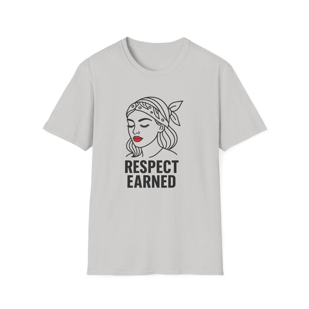

Unisex Softstyle T-Shirt, RESPECT EARNED Tee – Bandana Line Art | Barrio Pride M