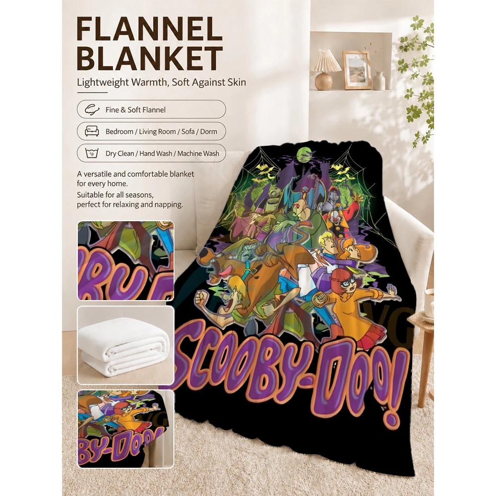 Classic Scoobydoo Spooky Monster Mashup Cartoon Anime Blanket Cozy Comfortable Throw Blanket For Bedroom Sofa Nap Lightweight Home Decor