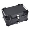 VEVOR Motorcycle Top Case, Universal Aluminum Alloy Motorbike Tail Box with Leather Lining