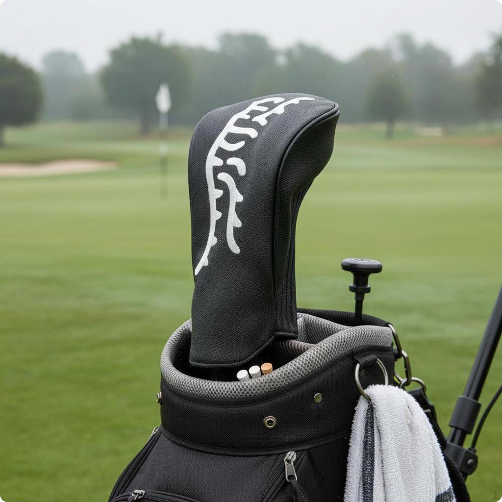Golf Head Cover Shielded Club Scratch Protection White No 1