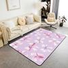 Erosebridal Bowknot Living Room Rugs for Girls, Girly Bow Knot Decorative Carpet Stripes Diamond Area Rug 6'6" x 4'11" for Kids Women, Kawai