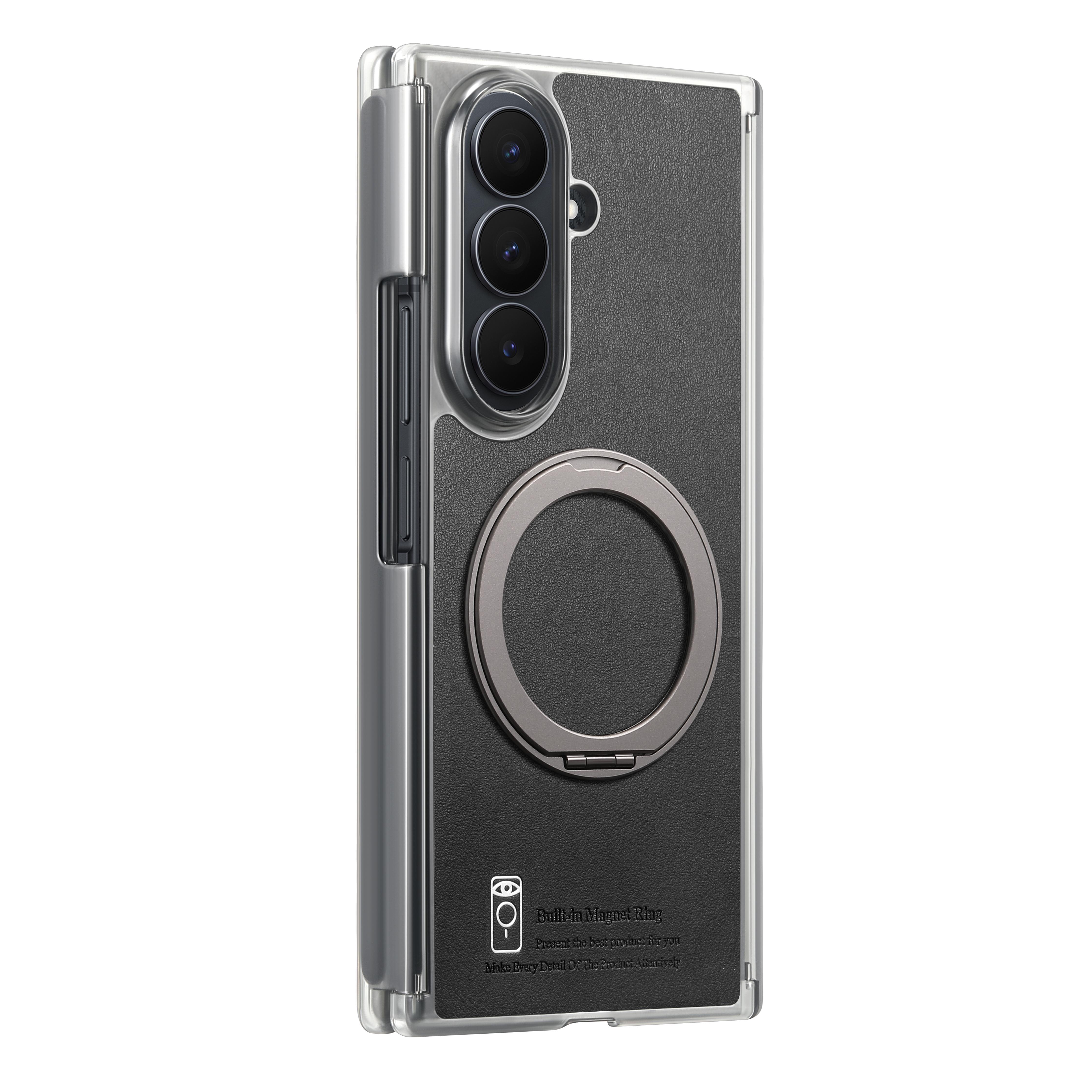 

Магнитный чехол для телефона с вращением на 360° для Samsung Galaxy Z Fold 7 6 5 4 Беспроводная зарядка Двухосевая Ударопрочная защита Тонкий чехол Galaxy Z Fold7 чёрный