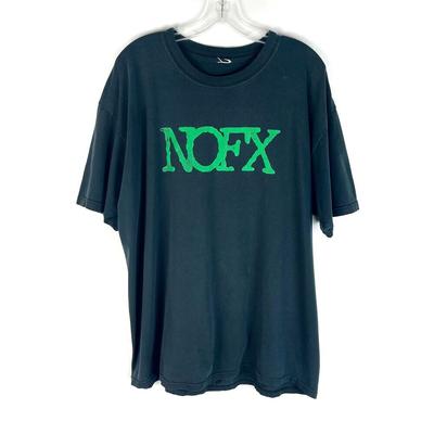 Nofx Vintage 90. roky Čierne Zelené Logo Opotrebované Krátke Rukávy Okrúhly Výstrih Unisex Tričko