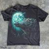 Alligator  Moon Wildlife Graphic Shirt Blue Moon Swamp Tee Black Size S3XL Unisex T-Shirt