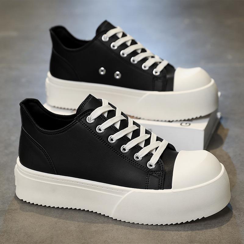 

Men s trend board shoes can be worn in all seasons, new breathable casual fashion round head comfortable and versatile daily platform men s shoes 39