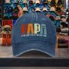 Papa Fix It Tool Washed Baseball Cap Unisex Vintage Adjustable Cotton Outdoor Hat