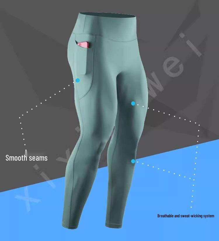 Men's High-Waisted Summer Yoga Compression Pants: Elastic Fitness and Sports Base Layer